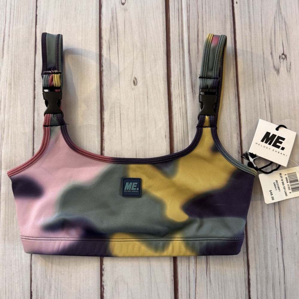 Melody Ehsani Multicolor Camo Sports‎ Bra/Top Size Small Women's Workout